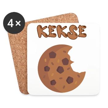 Keks Motiv - Untersetzer (4er-Set) - Weiß - Vorne