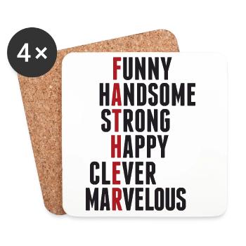 Best Dad Ever - Coasters (set of 4) - white - Front