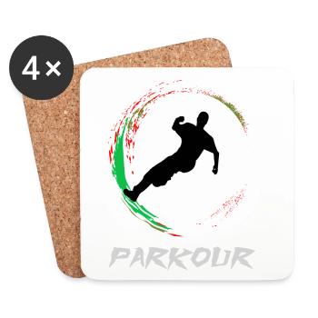 Parkour - Dessous de verre (lot de 4) - blanc - Devant