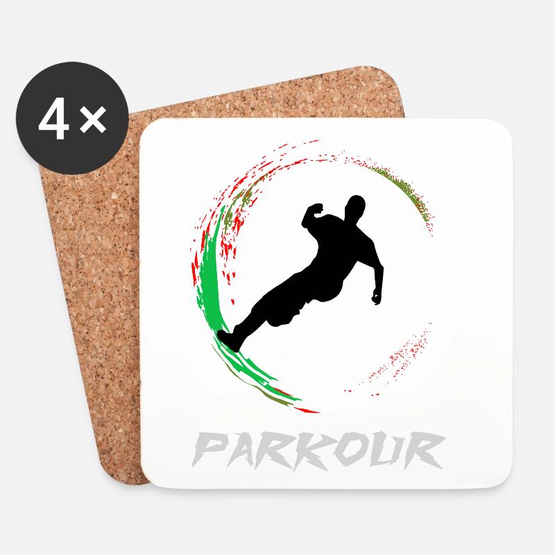 Parkour - Untersetzer (4er-Set) - Weiß