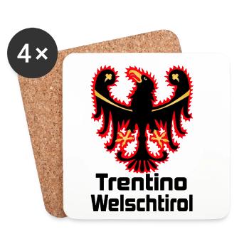 Trentino Welschtirol - Untersetzer (4er-Set) - Weiß - Vorne