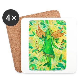 Fleurs Magiques - Sonja Ariel de Staden - Dessous de verre (lot de 4) - blanc - Devant