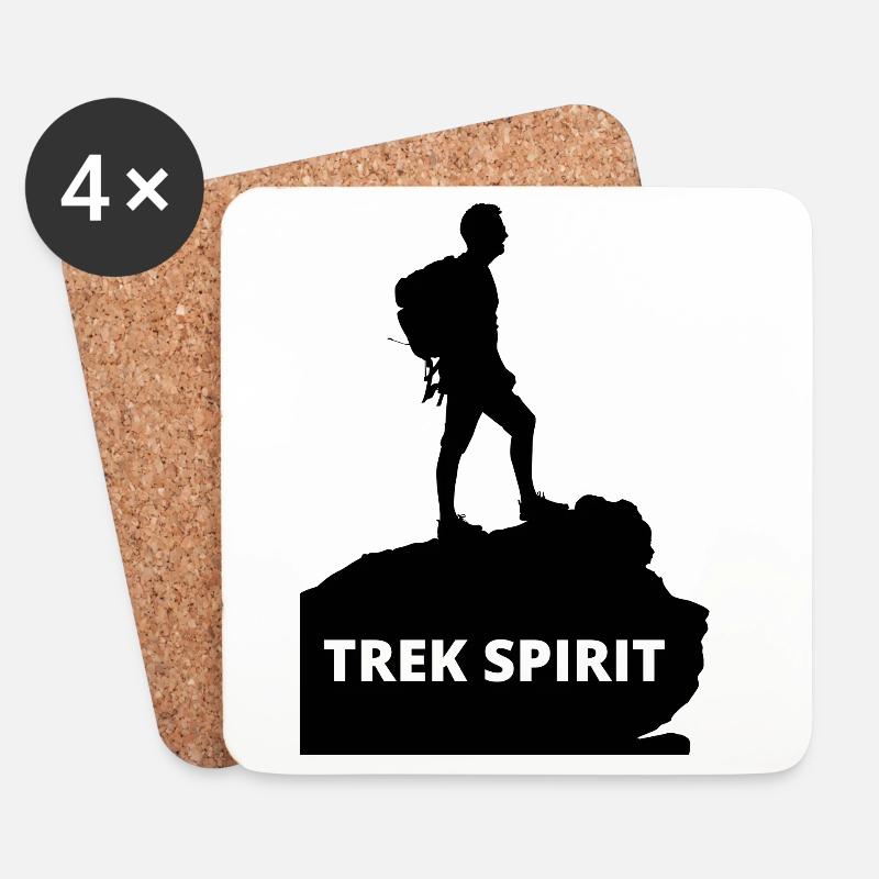 TREK-GEIST - Untersetzer (4er-Set) - Weiß