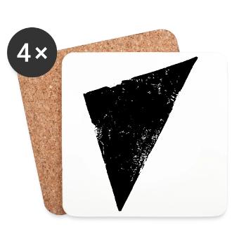 Triangle | Polygon | Triangle - Coasters (set of 4) - white - Front