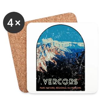 Vercors Regional Natural Park - Coasters (set of 4) - white - Front