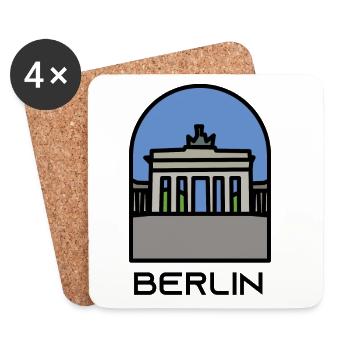 Berlin - Untersetzer (4er-Set) - Weiß - Vorne