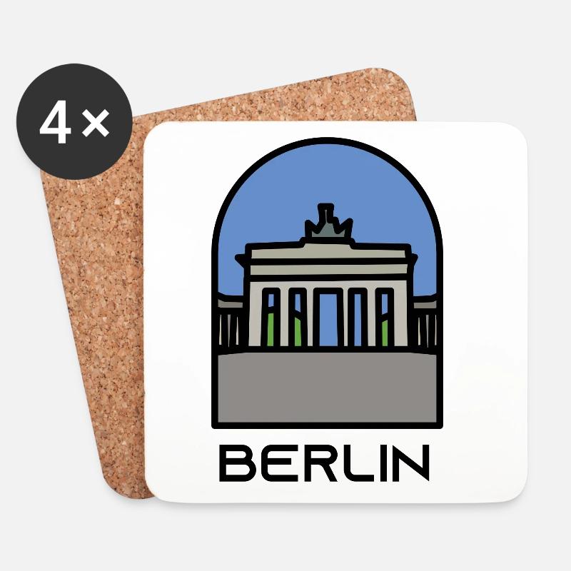 Berlin - Coasters (set of 4) - white