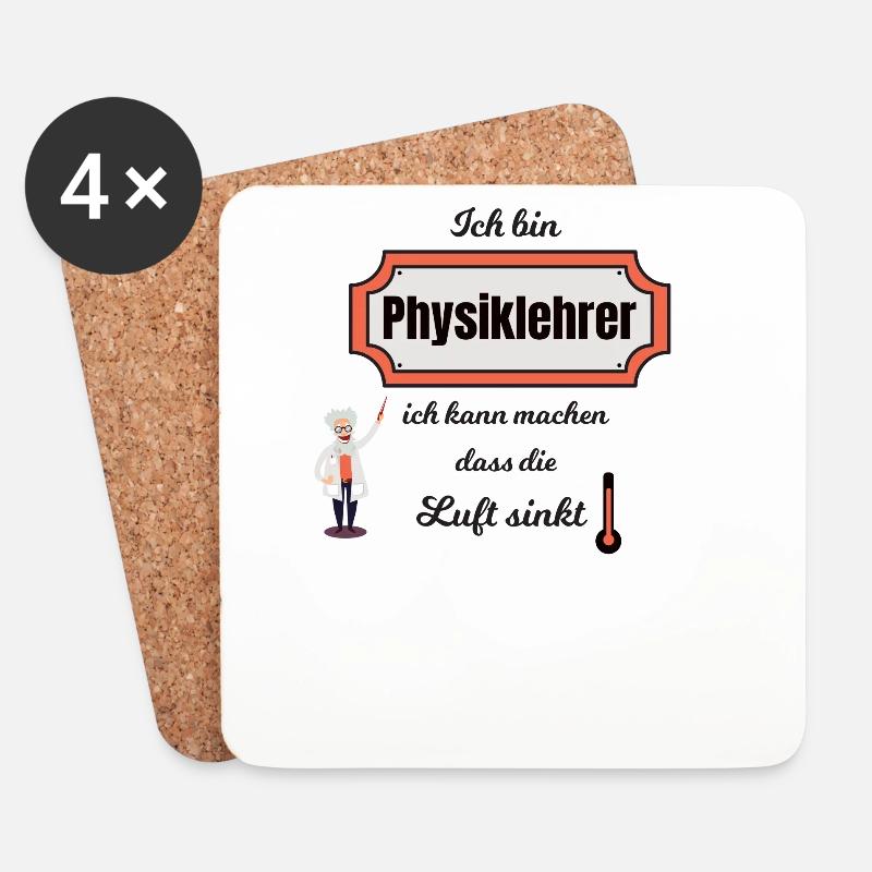 Physiklehrer - Untersetzer (4er-Set) - Weiß