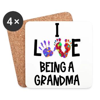 Grandma Statement Grandmother Pensioner Old Woman - Coasters (set of 4) - white - Front