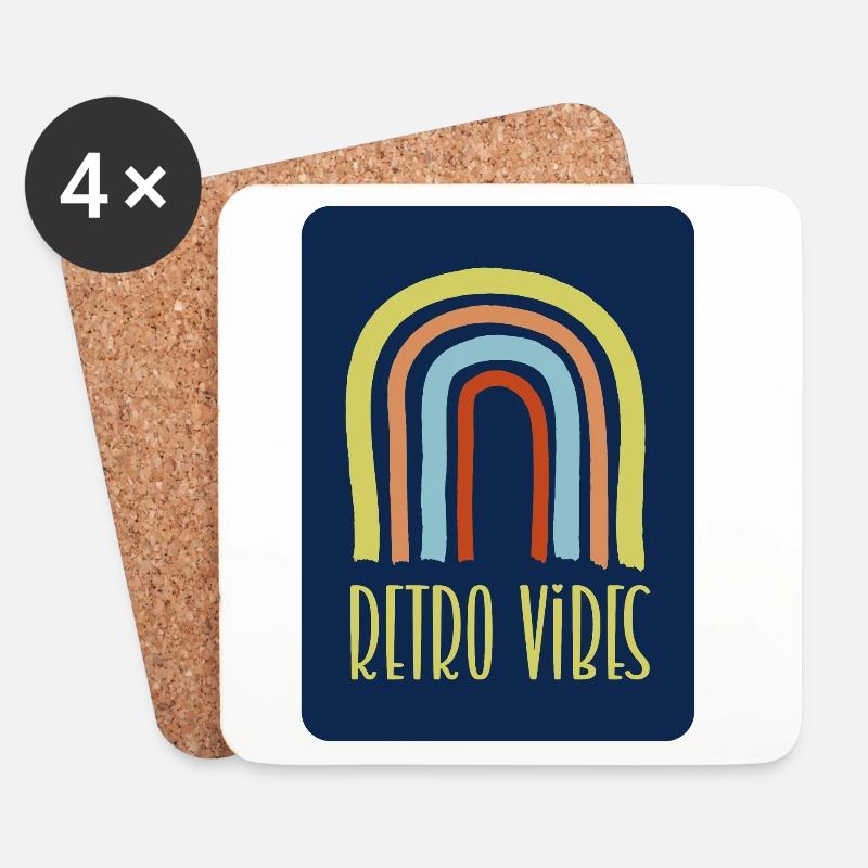 Retro Vibes - Coasters (set of 4) - white