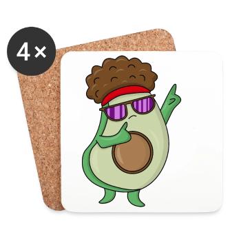 Danse Cool Avacado - Dessous de verre (lot de 4) - blanc - Devant