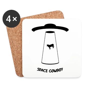 Space Cowboy - Untersetzer (4er-Set) - Weiß - Vorne