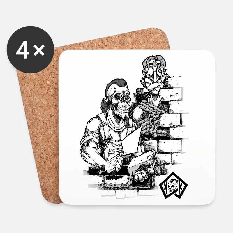 Bricklayer, master mason, craftsman - Coasters (set of 4) - white