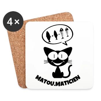 Mathematik, Mathematiker, Mathe-Fan - Untersetzer (4er-Set) - Weiß - Vorne