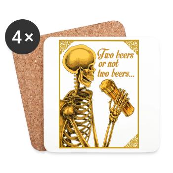 DEUX BIÈRES OU PAS DEUX BIÈRES - Dessous de verre (lot de 4) - blanc - Devant
