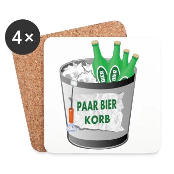 Paar Bier Korb - Untersetzer (4er-Set) - Weiß - Vorne