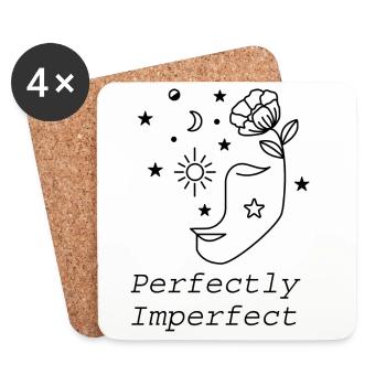 Perfectly imperfect - Coasters (set of 4) - white - Front