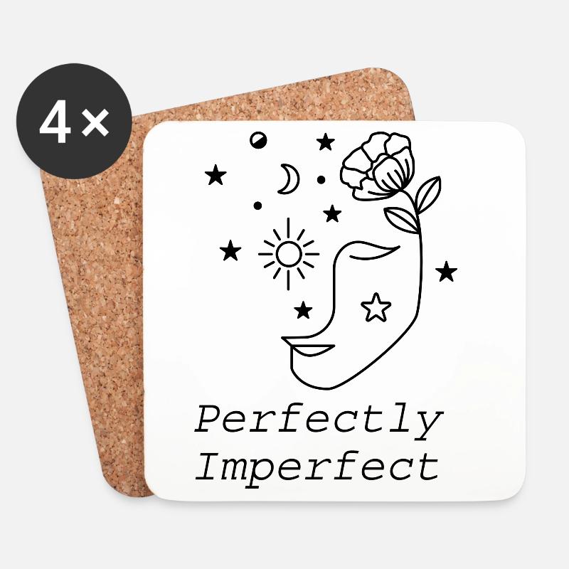 Perfectly imperfect - Untersetzer (4er-Set) - Weiß