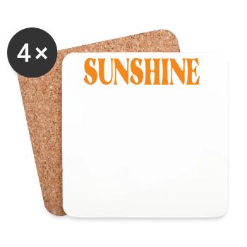 Dicton d’inspiration Sunbeams - Dessous de verre (lot de 4) - blanc - Devant