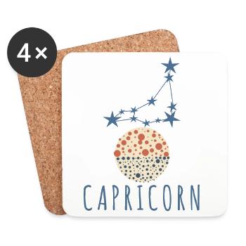 The constellation of Capricorn - Coasters (set of 4) - white - Front