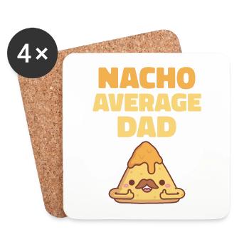 Mignon Nacho Papa Moyen Drôle - Dessous de verre (lot de 4) - blanc - Devant