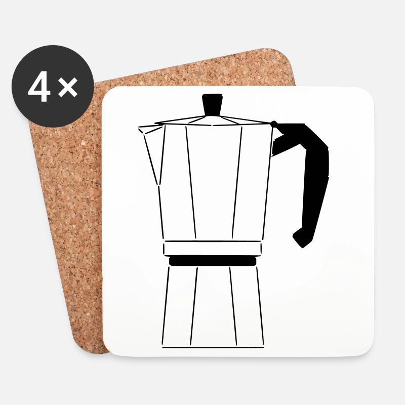 Cafe - Untersetzer (4er-Set) - Weiß