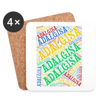 t-shirt name Adalgisa word cloud t-shirt - Coasters (set of 4) - white - Front