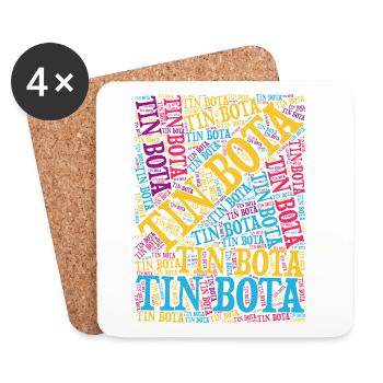 t-shirt tin bota nuage de mots Emilia Romagna - Dessous de verre (lot de 4) - blanc - Devant