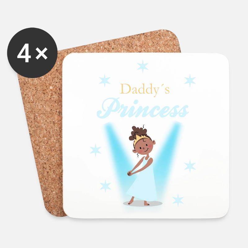 Papa Prinzessin - Untersetzer (4er-Set) - Weiß