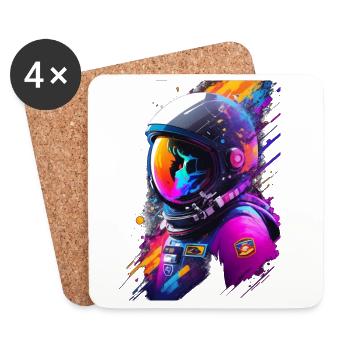 Astronaut - Untersetzer (4er-Set) - Weiß - Vorne