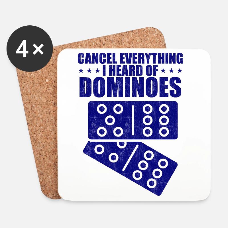 Domino Design - Untersetzer (4er-Set) - Weiß