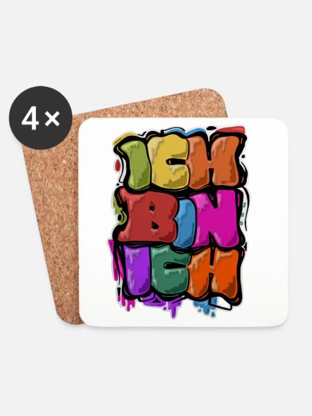 ICH bin ICH - Untersetzer (4er-Set) - Weiß