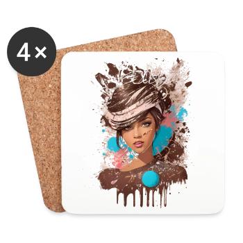 Sweet Lady - Coasters (set of 4) - white - Front