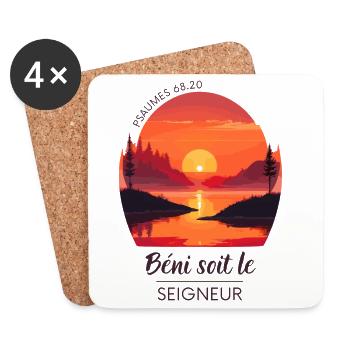 Psalm 68:20 | Christian Clothing & Gifts - Coasters (set of 4) - white - Front