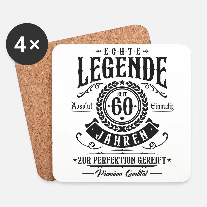 60 Geburtstag Legende 60 Jahre Geschenk - Untersetzer (4er-Set) - Weiß