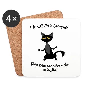 I'm supposed to bring bad luck? - Coasters (set of 4) - white - Front