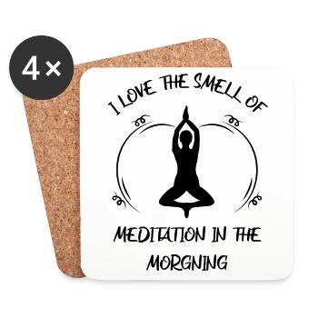 Méditation - Dessous de verre (lot de 4) - blanc - Devant