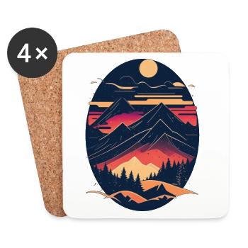 Adventure is calling - Coasters (set of 4) - white - Front