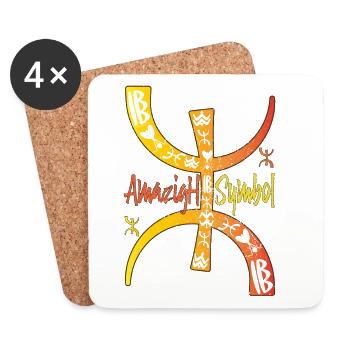 Yaz Amazigh: Berber Tattoo Ideal Gift for Women - Coasters (set of 4) - white - Front