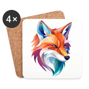 Fuchs Design - Untersetzer (4er-Set) - Weiß - Vorne