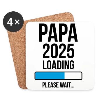 Papa 2025 Loading Please wait... - Dessous de verre (lot de 4) - blanc - Devant