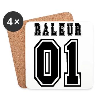 Râleur numéro 1 - Dessous de verre (lot de 4) - blanc - Devant