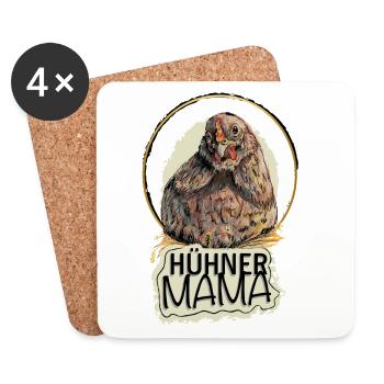 The Chickens Mom - Coasters (set of 4) - white - Front
