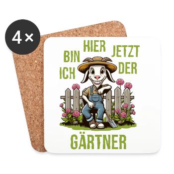 Den Bock zum Gärtner machen - Untersetzer (4er-Set) - Weiß - Vorne