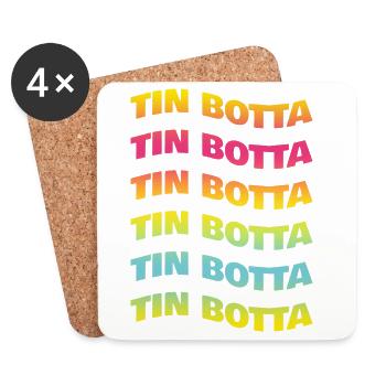 T-shirt tin botta maglieta idée cadeau - Dessous de verre (lot de 4) - blanc - Devant