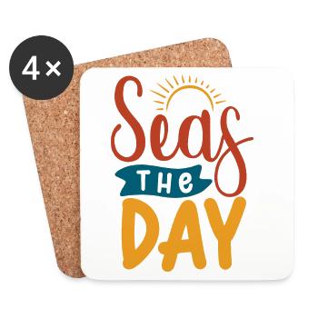 Seas The Day - Coasters (set of 4) - white - Front
