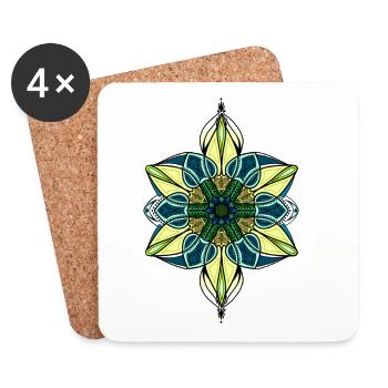Ornament - Coasters (set of 4) - white - Front