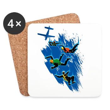 Skydiver - Untersetzer (4er-Set) - Weiß - Vorne