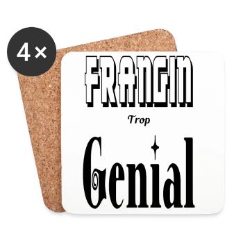 Frangin Trop Génial Frère - Dessous de verre (lot de 4) - blanc - Devant