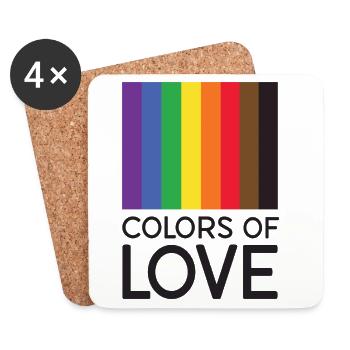 LGBT Pride Month - Colors of Love - Coasters (set of 4) - white - Front